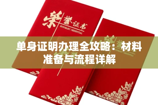 全国单身证明办理全攻略:材料准备与流程详解
